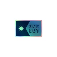 Image 2 of Holographic sticker - ICE OUT MN Flag