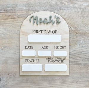 Image of Personalised First Day Board