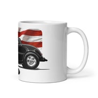 Image 4 of White glossy mug "Patriotic Roadster"