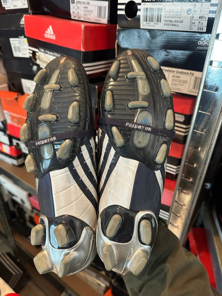 Image of Adidas Predator powerswerve FG worn blue