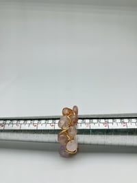 Image 4 of Strawberry Quartz Beans  Braided Bangle + Ring Set