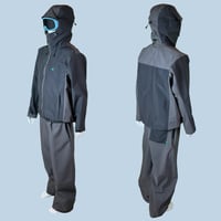 Image 9 of GREY EXTRA-BAGGY TECH LIZARD PANTS