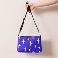 Image 2 of blue white cross Crossbody bag