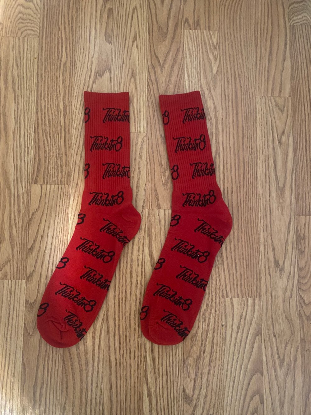 Scattered Logo Socks (Red)