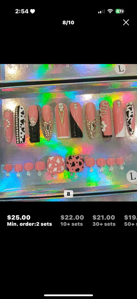 Image of pick from option 1-19 press on nails with toe nail set