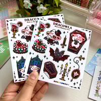 Image 1 of Dracowla Sticker Sheet | Halloween Edition