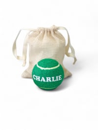Image 2 of Personalized Tennis Ball Toy - Green