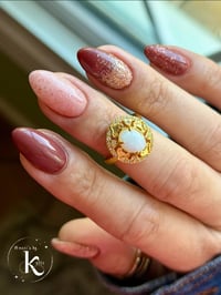 Image 1 of Fire Opal Filigree Ring