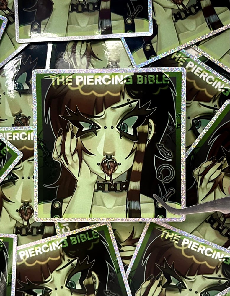Image of Kira Piercing Bible sticker 