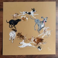 ORIGINAL ARTWORK - Round and Round We Go - 30x30cm