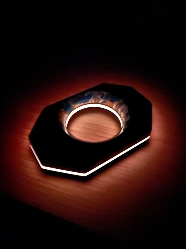 Image of @Kaoticartworks Resin & Carbon Fiber GLOW Worry Stone