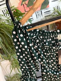 Image 2 of NWT green polka dot dress