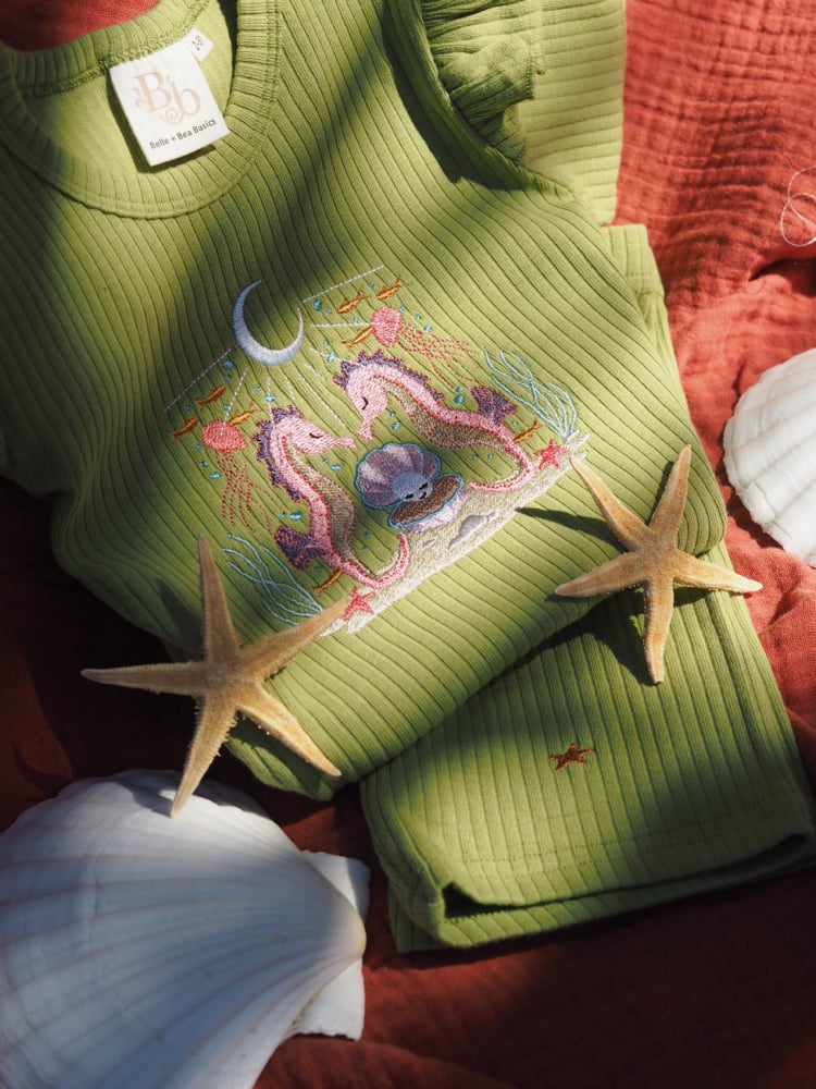 Image of  Belle & Bee Collaboration - Leaf Frill tshirt