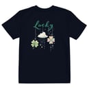 Image 1 of Four leaf Clover Embroidered Organic cotton kids t-shirt