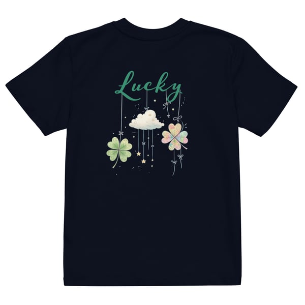 Image of Four leaf Clover Embroidered Organic cotton kids t-shirt