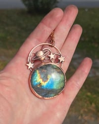 Image 2 of Electroformed THIS IS WHAT SPACE SMELLS LIKE labradorite necklace 03