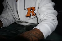 Image 2 of Marquee R Waffle Knit Hoodie