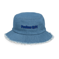 Image 1 of Distressed denim bucket hat