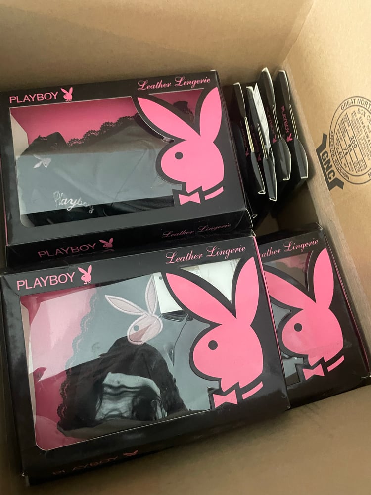 Image of PLAYBOY 3 PIECE DEADSTOCK SET BLACK 