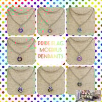 Image 1 of Pride Flag Moebius Pendants 