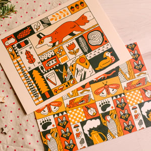 Autumnal Quilt Double-sided Print