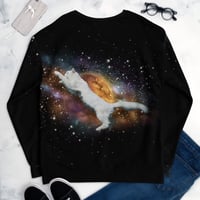 Image 1 of Cat in Spaaace - All Over Print - Recycled Polyester - Unisex Pullover Sweatshirt - Space Cat Shirt 