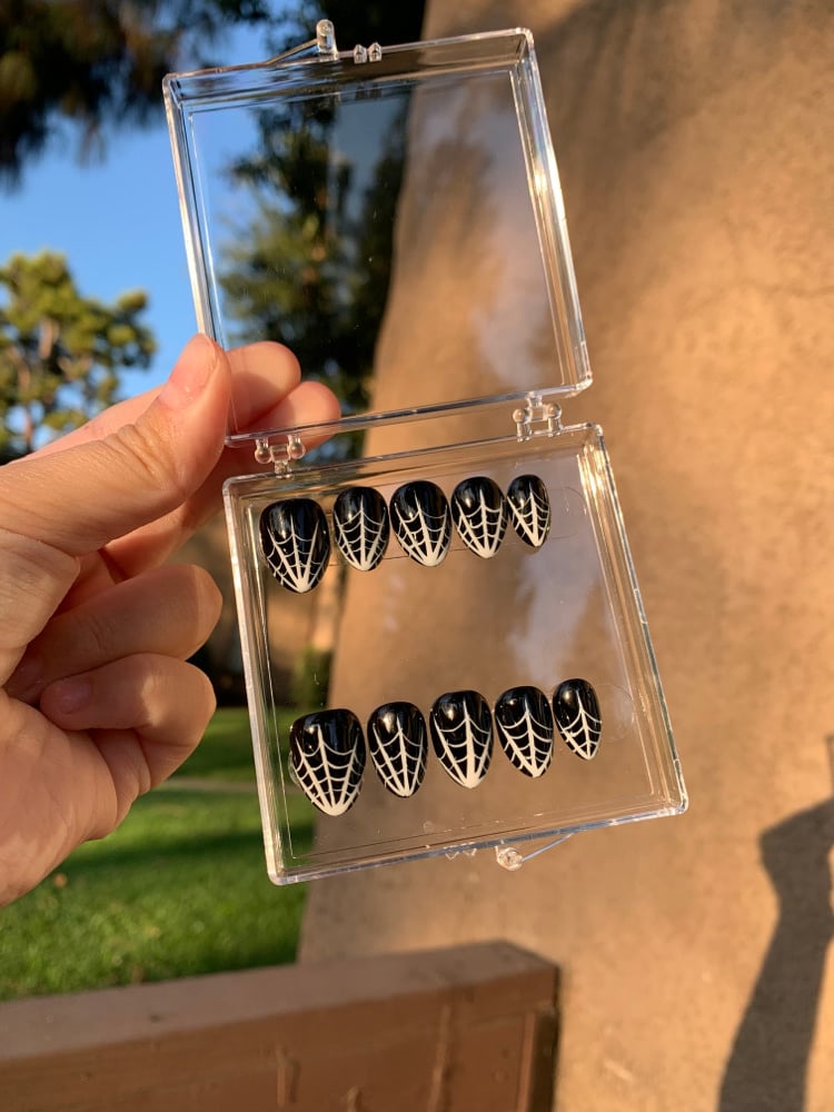 Image of Spiderweb French Tips