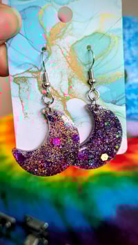 Image 1 of Magic Moon Dangles in Purple Haze 