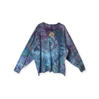 Image 1 of 3XL Unisex Adult Soft Long Sleeve Tee in Mermaid Spiral Ice Dye
