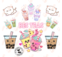 Image 2 of 20 oz Kawaii Boba BesTea Stainless Steel Insulated Sublimation Tumbler 
