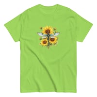 Image 7 of Unisex classic tee, Sunflower Dragonfly Bouquet Tee