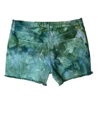 Image 5 of ♻️ UPCYCLED 12 Cut Off Shorts in Verdant Ice Dye