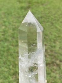 Image 9 of Polished Clear Quartz Crystal Point In Custom Stand #2901