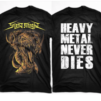 Image 1 of Silent Knight - Heavy Metal Never Dies T-Shirt