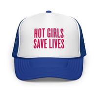 Image 23 of HOT GIRLS SAVE LIVES - THE TWO TONE FOAM TRUCKER HAT IN PINK 