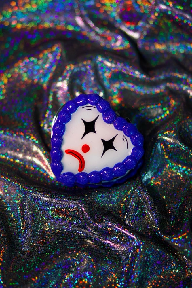 Image of Blue Clown Cake Compact Mirror