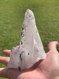 Image 19 of Mongolian Quartz with Calcite and Hematite Flowers #1617