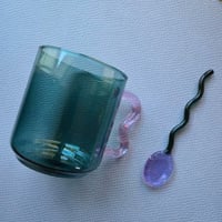 Image 1 of Handcrafted Glass Mug with Handle 