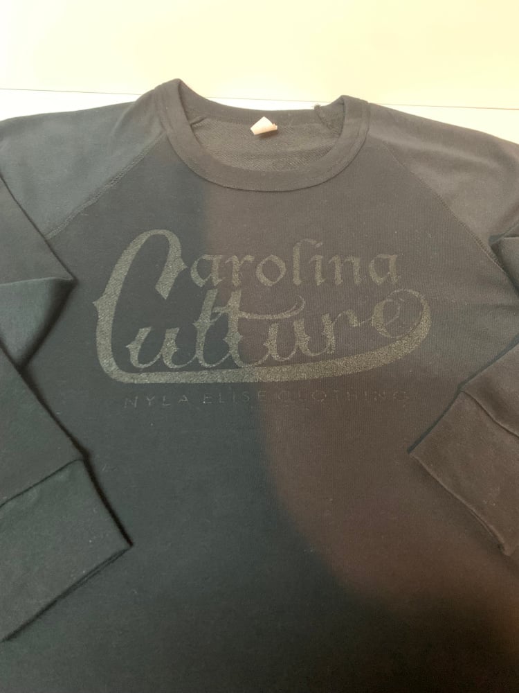 Image of Carolina Culture Full Chest Logo (Crewneck) Black