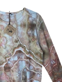Image 8 of M Unisex Adult Waffle Long Sleeve Shirt in Sedona Geode Ice Dye