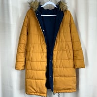 Image 6 of THREAD & SUPPLY reversible mustard and navy coat