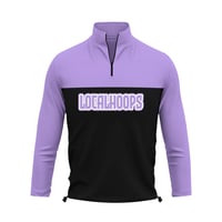 LocalHoops 1/4 Zip Fleece Pullover - Black/Lavender