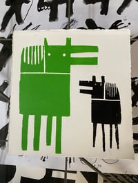 Image 1 of Two Horses ( black and green)