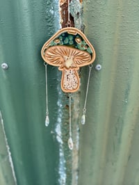Mushroom sun catcher-olive
