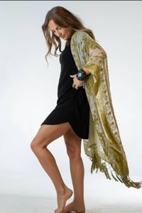 Image 4 of Crushin' On You Velvet Kimono- Olive