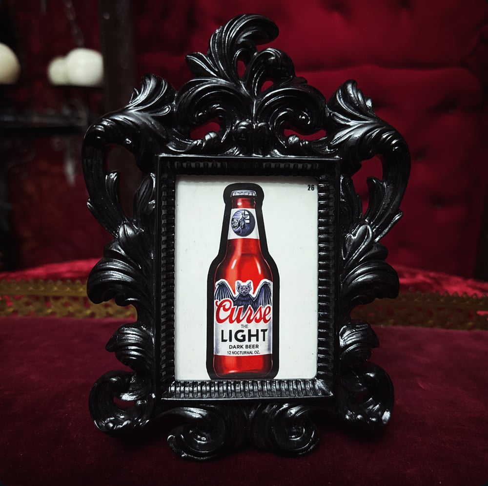 Image of Vintage ‘Curse Light’ Sticker in Black Frame
