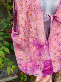 Image 6 of Mykonos sari jewel oversized waistcoat / top 10-18 pink tie dye