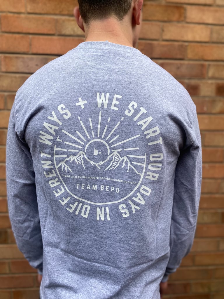 Long Sleeved We Start Our Days Tee Image 2