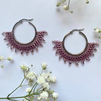 Image 4 of AMETHYST CRYSTAL LACE EARRINGS 