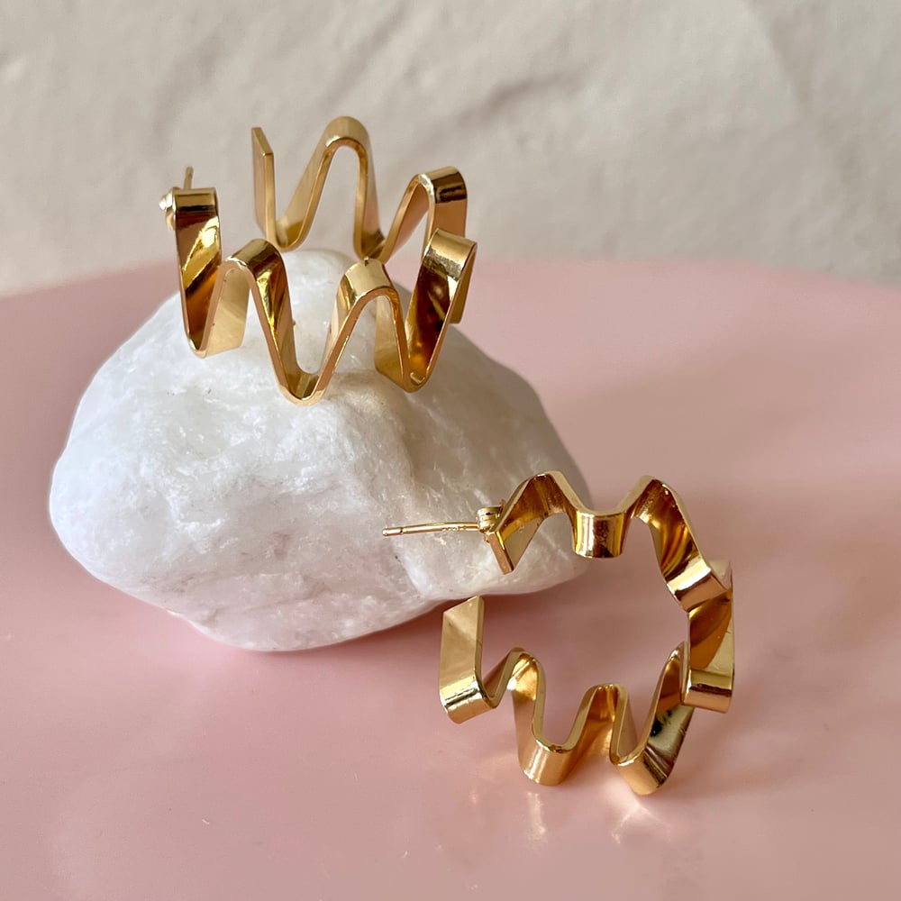 Image of Big Ziggy Zaggy Statement Hoops